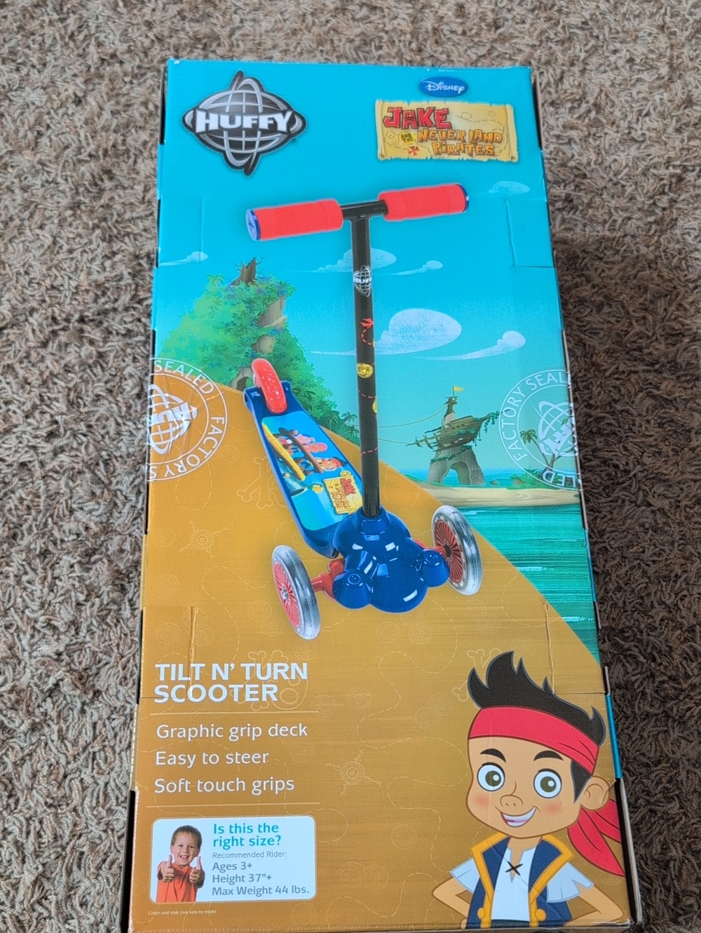 HUFFY Blue and Red Kids Tilt N' Turn Scooter